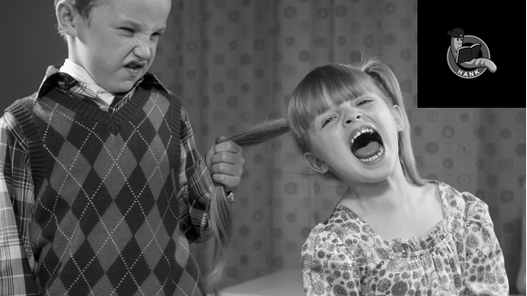 Older Brother Pulling Hair